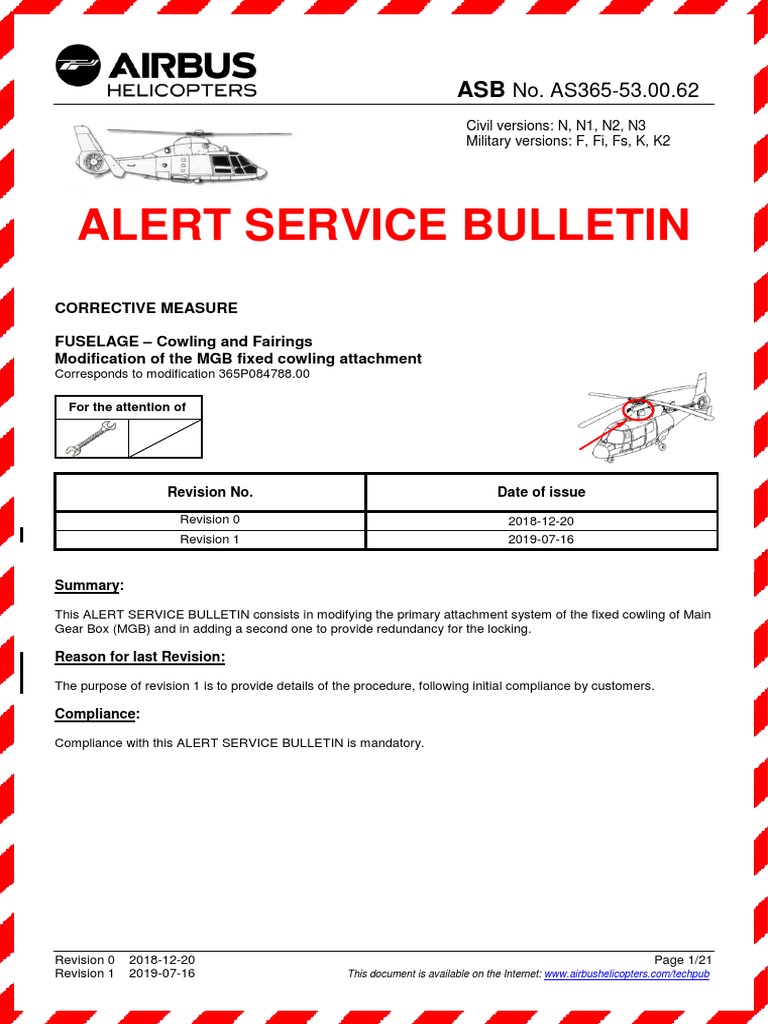Alert Service Bulletin: No. AS365-53.00.62 | PDF | Aviation ...