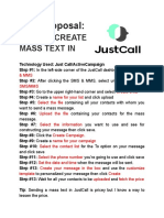 SOP Proposal - HOW TO CREATE MASS TEXT IN JUSTCALL