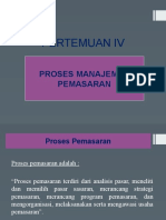 Pertemuan Iv: Proses Manajemen Pemasaran