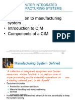 Introduction To Manufacturing System - Introduction To CIM - Components of A CIM