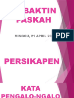 Kebaktin Paskah: MINGGU, 21 APRIL 2019