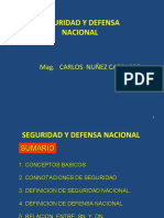 Seguridad Y Defensa Nacional: Mag. Carlos Nuñez Carrasco