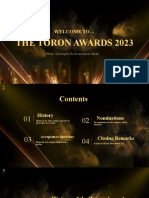 The Toron Awards 2023: Welcome To