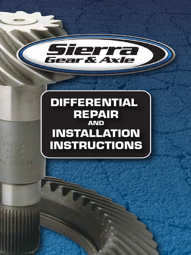 Differential Installation Instructions Version PDF Gear Axle