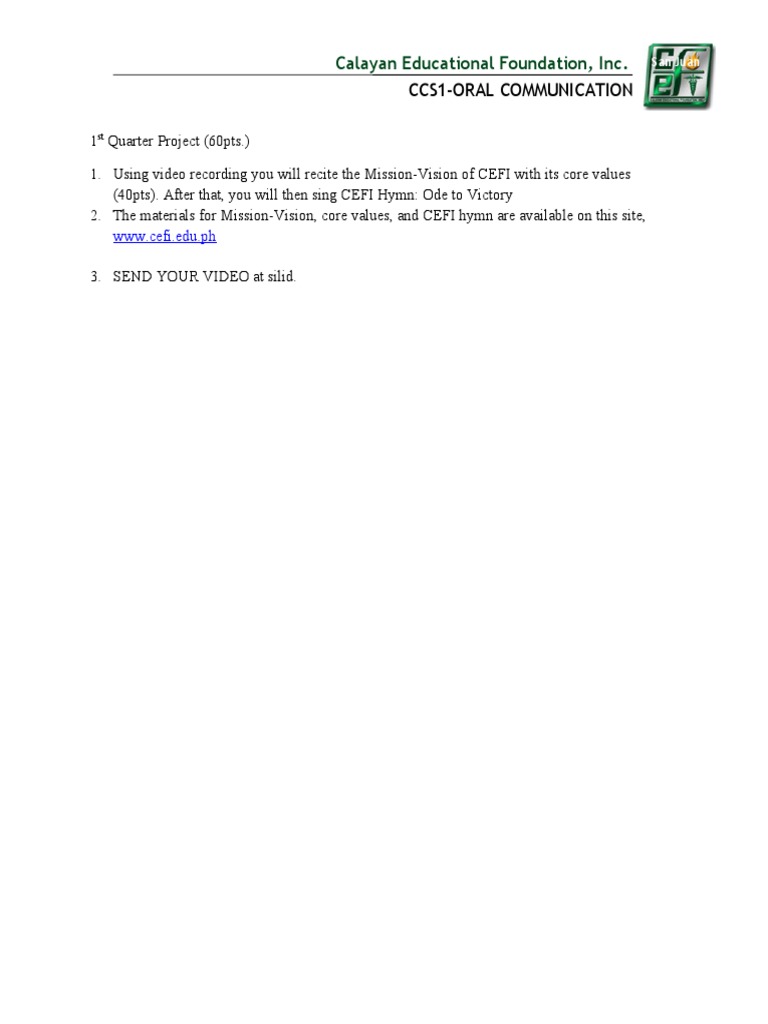 CCS1 - 1st Project | PDF
