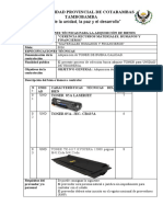 Especificaciones Tecnicas de Toner