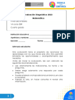 Prueba Diagnóstica de Matematica 4to Sec-CHESA