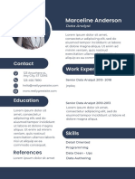 White and Blue Minimalist CV Resume