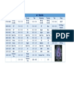 Lesson Schedule for Class 6A