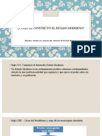 ¿Cómo Se Construyó El Estado Moderno?: Objetivo: Analizar La Construcción Histórica Del Estado Moderno