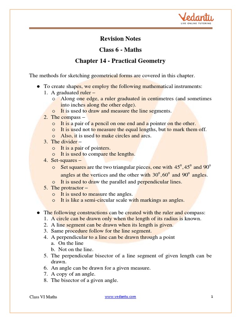 Class 6 Maths: Practical Geometry Guide | PDF | Circle | Angle