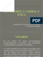 Los Valores, La Moral y Ética