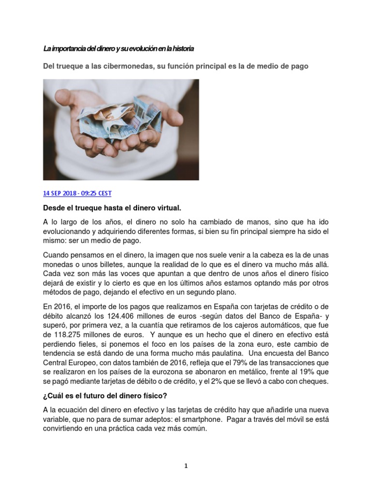 Evolución y Función del Dinero | PDF | Dinero | Moneda