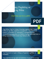 Iba't - Ibang Pagdulog Sa Pagtuturo NG Wika: Patuklas Na Lapit