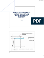 Stress-Strain, Elastic-Ultimit Concept and Buckling in Steel Elements