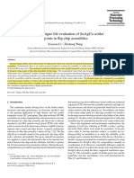 Thermo-Fatigue Life Evaluation of Snagcu Solder Joints in Flip Chip Assemblies