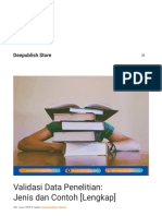 Validasi Data Penelitian: Jenis Dan Contoh (Lengkap) : Deepublish Store