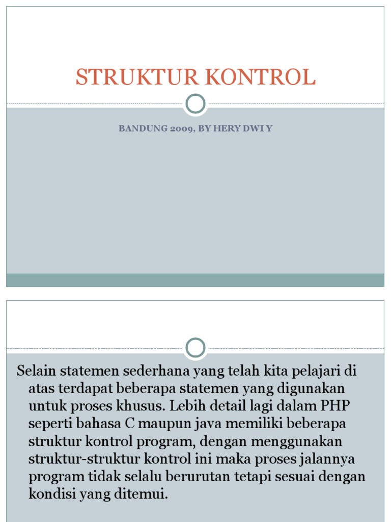 07 Struktur Kontrol | PDF