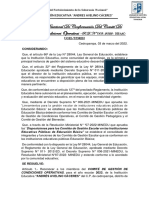 Conformación del Comité de Gestión de Condiciones Operativas de la IE Andrés Avelino Cáceres
