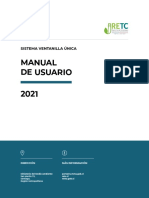 Manual de Usuario 2021: Sistema Ventanilla Única