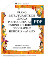 Plano estruturante de Língua Portuguesa, Arte, Ensino Religioso, Geografia e História – 2o Ano