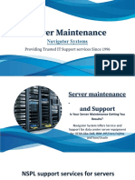 Server Maintenance: Navigator Systems