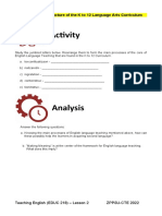 Activity and Analysis