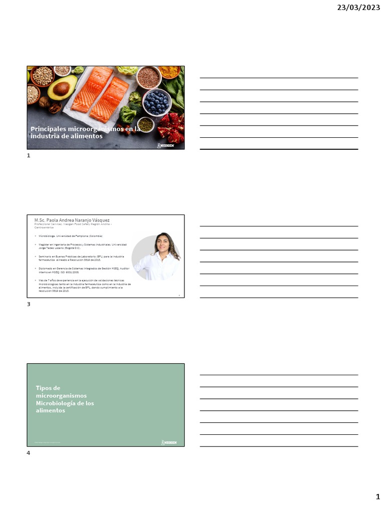 GC Principales Microorganismos en La Industria de Alimentos | PDF ...