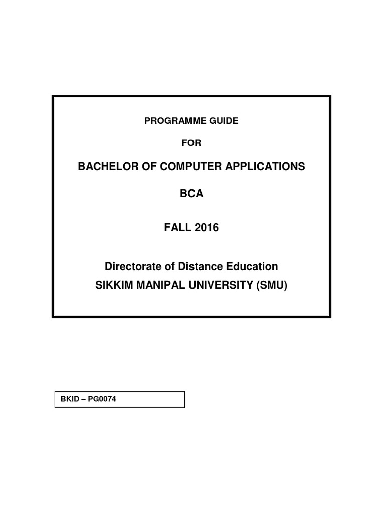 BCA-Program Guide | PDF | Programming | Computer Program