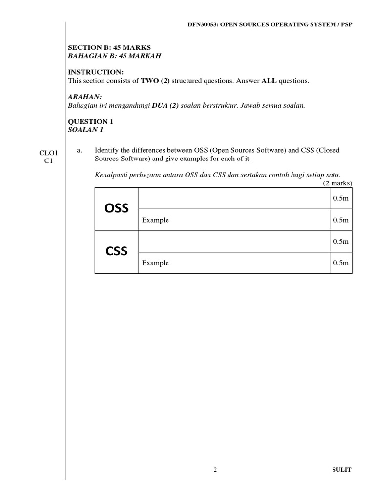 DFN30053: Differences between OSS and CSS | PDF | Computer Engineering ...