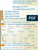 - Xuất xứ và định nghĩa của VPPNC - Cây suy dẫn và sự nhập nhằng trong VPPNC - Văn phạm chính quy - Giản lược các VPPNC - Dạng chuẩn Chomsky - Một số bài toán quyết định đối với các NNPNC