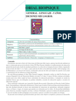 Editorial Biopsique: PG Plan General - Lenguaje - 5 Años. Ediciones Mis Logros