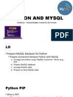Python and Mysql: Dfn40263 - Programming Essentials in Python