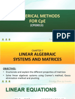 CPE0013 Module 7 Linear Algebraic Systems Matrices