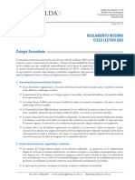 Reglamento Interno Ciclo Lectivo 2023