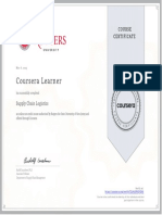 Coursera Learner: Supply Chain Logistics