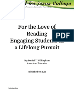 For The Love of Reading Engaging Students in A Lifelong Pursuit