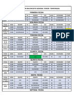 Primera Fecha: Programación Baloncesto General Tercer Temporada