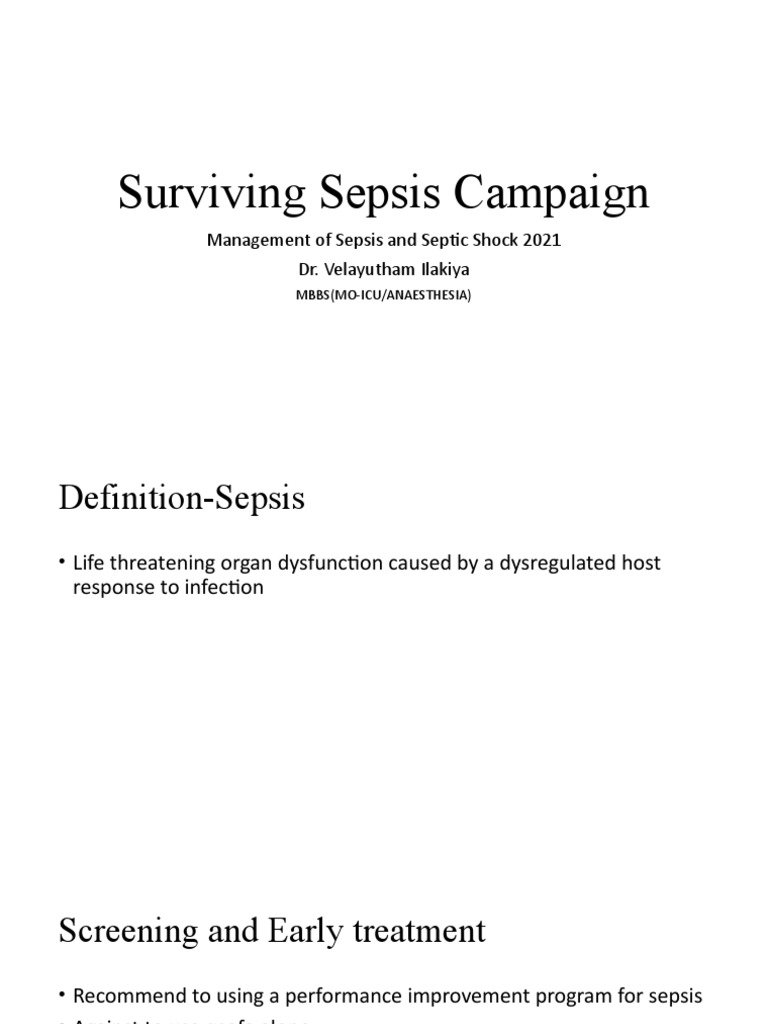 Surviving Sepsis Campaign PDF