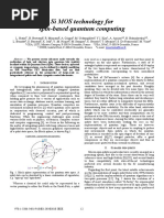 Si MOS Technology For Spin-Based Quantum Computing: Abstract - We Present Recent Advances Made Towards The