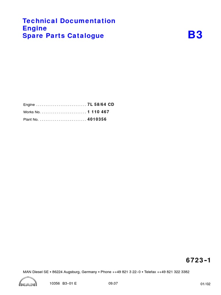 Technical Documentation Engine Spare Parts Catalogue | PDF | Machines ...