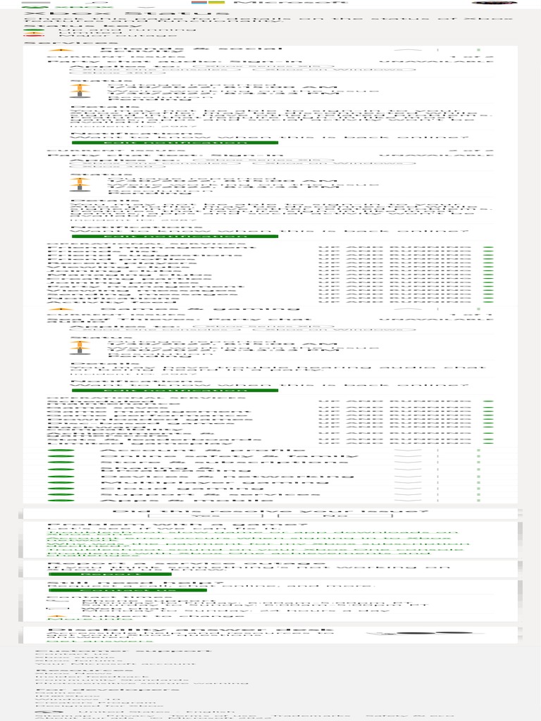 Xbox Status Xbox Support 2 PDF Xbox Computing
