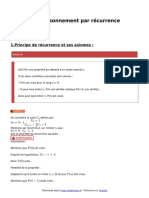 Le Raisonnement Par Recurrence Cours de Maths en Terminale en PDF