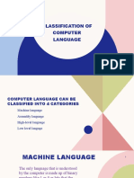 Classification of Computer Language