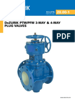 Dezurik 3 Way Plug Valves PTW Dezurik 3 Way 4 Way Plug Valves Bulletin PTWPFW 20 - 00 - 1