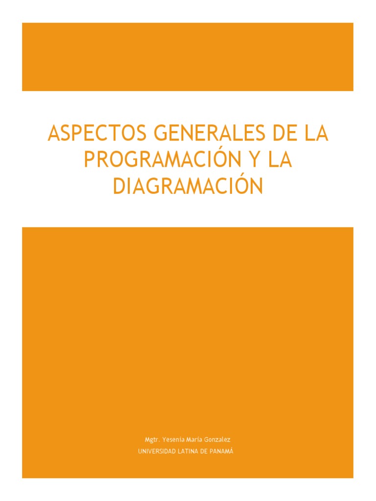 Aspectos Generales De Programación Y Diagramación Pdf Algoritmos