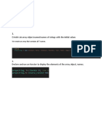 Working Array Objects Lab Report