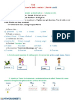 Test Comunicare În Limba Română-Literele: A, M, T, I