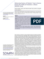 Influencing Factors of Patients Trust in Nurses During The Covid19 Pandemic A Mixedmethods Study