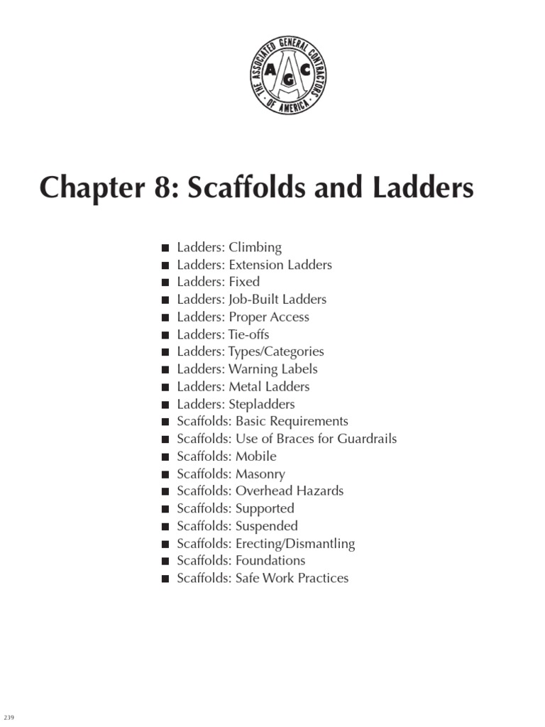 Toolbox Talks Chapter Eight Scaffolds and Ladders PDF Scaffolding